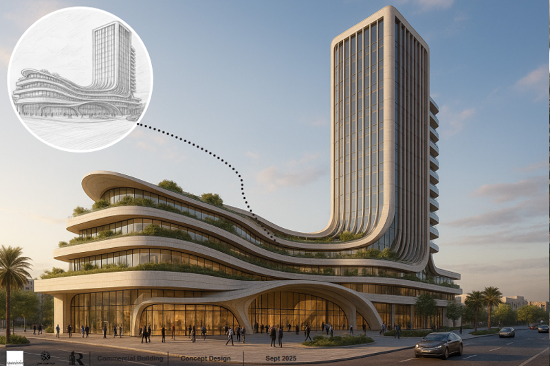 Commercial Tower Building In Sulaymaniyah Modern Approoach